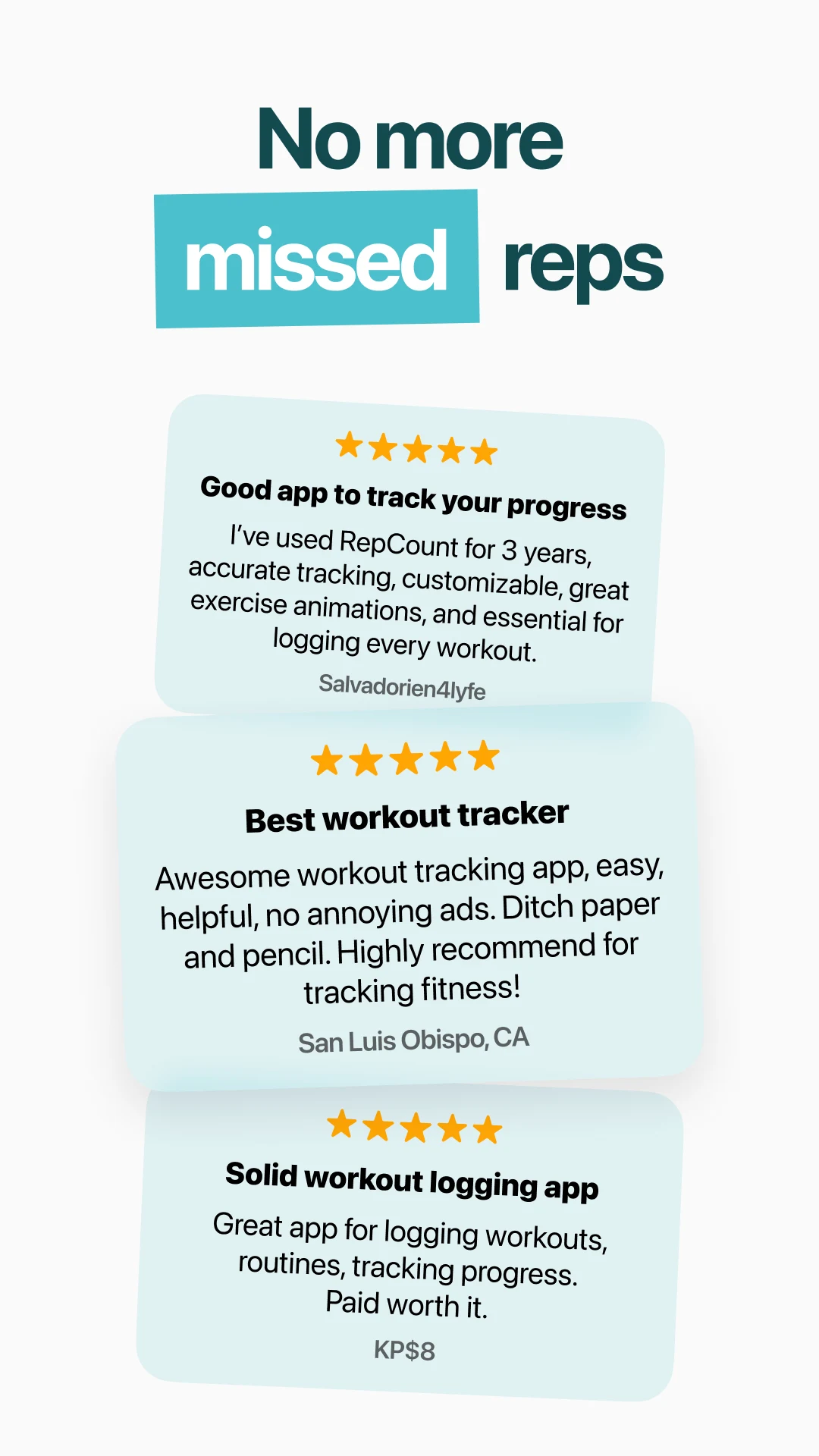 RepCount Gym Workout Tracker screenshot